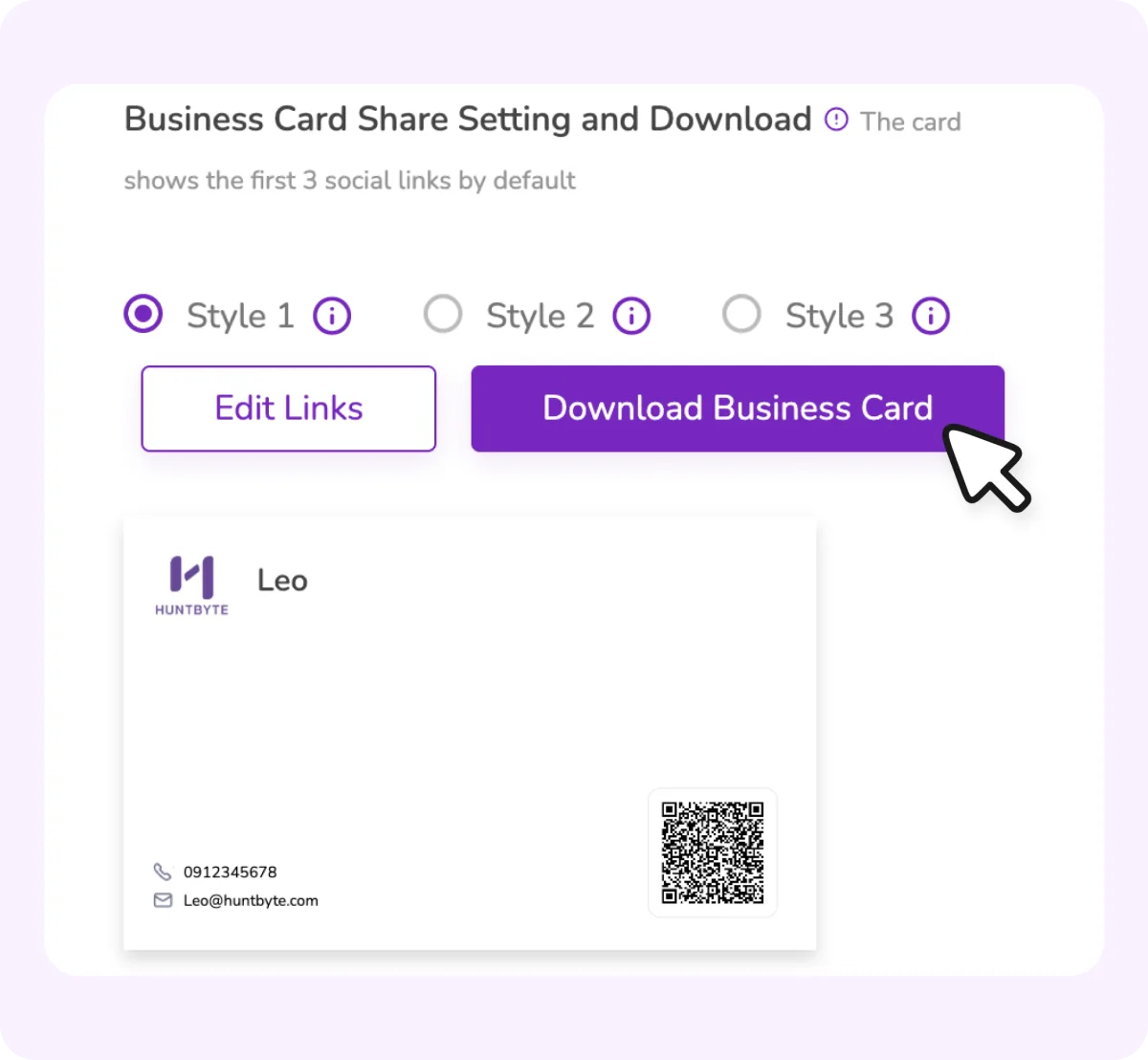 Downloadable card image feature